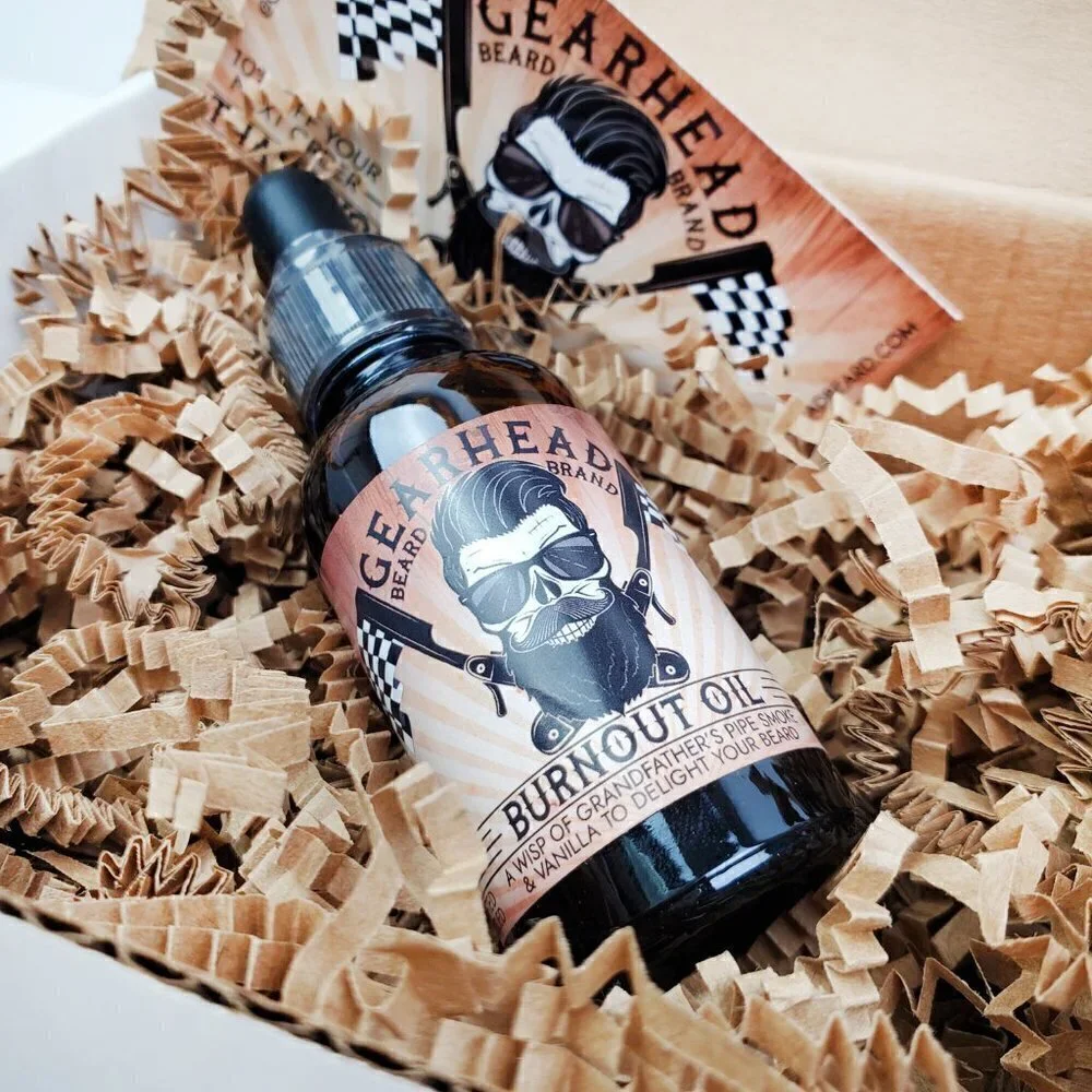 Burnout Oil Vanilla Tobacco Men's Grooming Beard and Mustache Oil 30ml Bottle